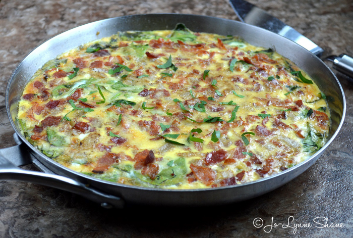 Crustless Quiche with Spinach & Bacon