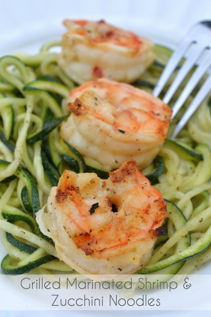 grilled shrimp and zucchini noodles