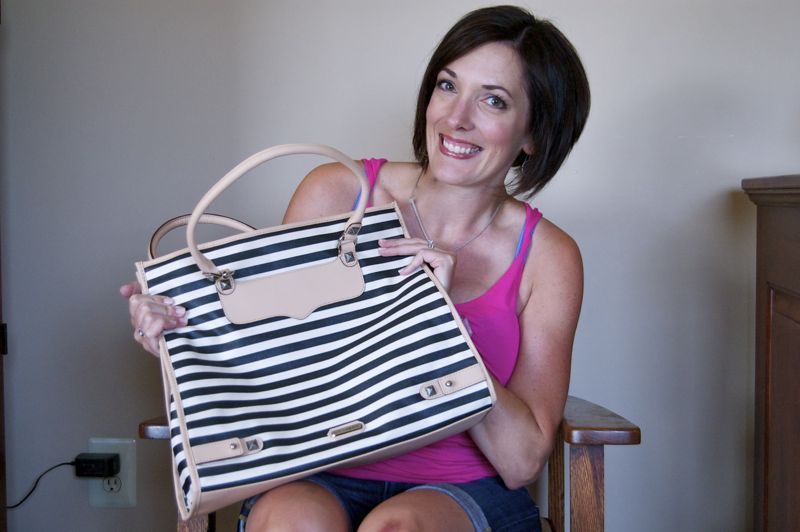 striped Rebecca Minkoff handbag