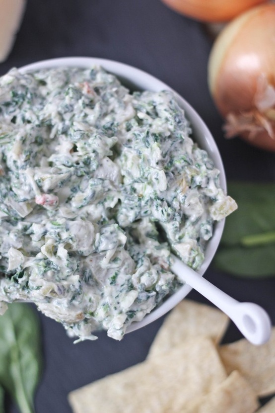 Game Day Recipes | Caramelized Onion Spinach Dip