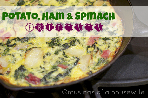 This spinach frittata recipe is quick and easy to throw together, and it's nutritious too! The potatoes help fill you up, and the ham adds great flavor.