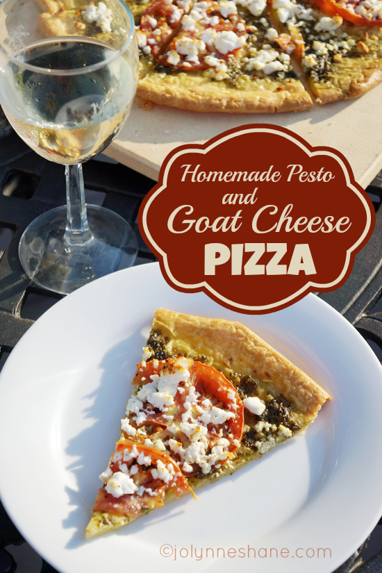 This pesto and goat cheese pizza is the perfect summer pizza. I use a gluten-free crust and make my own pesto to avoid gluten and tree nuts. 