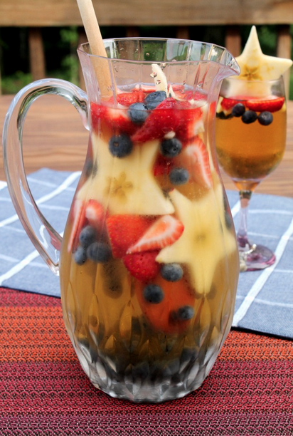 Red, White & Blue 4th of July Sangria