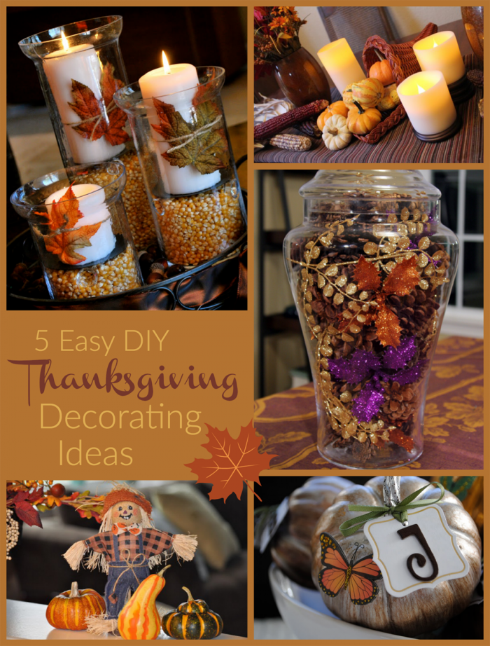 Looking for easy DIY Thanksgiving decorating ideas for your home and table? Here are FIVE beautiful and EASY Thanksgiving decor ideas you can implement today!