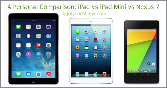 iPad vs iPad Mini vs Google Nexus 7