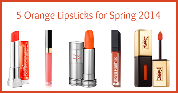 5 orange lipsticks for spring 2014