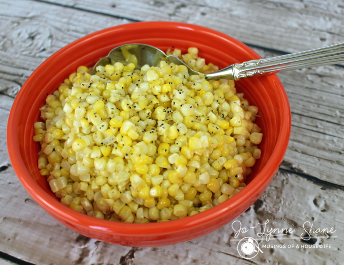 Making this corn OFF the cob is so easy, and there's no dental floss required!!!
