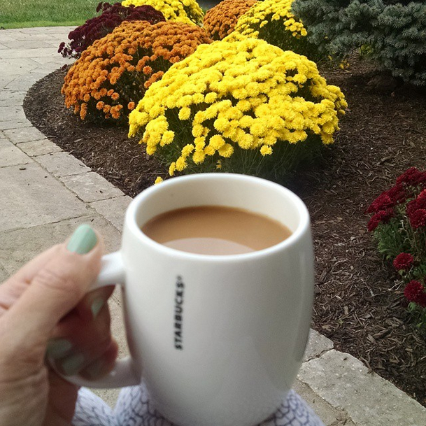 coffee and mums