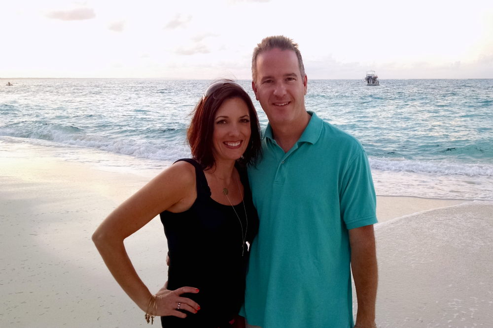 Family Travel | Beaches Turks & Caicos Review | Jo-Lynne and Paul on the beach