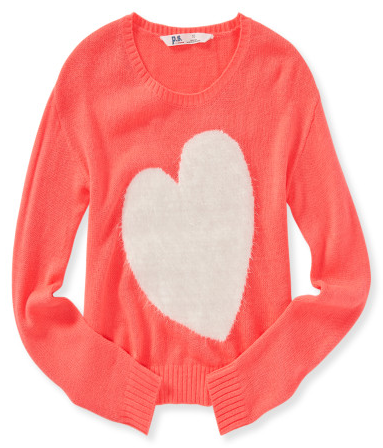 Kids' Heart Eyelash Sweater
