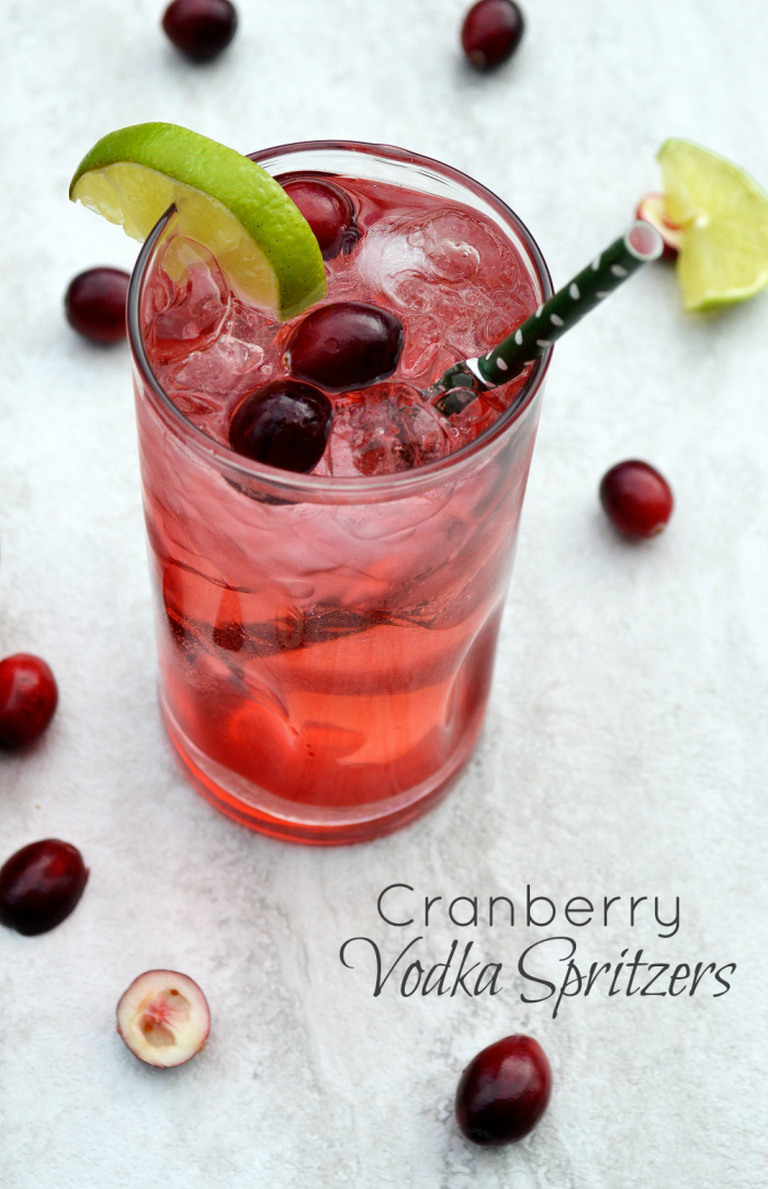 Cranberry Vodka Spritzers: This festive holiday cocktail is delicious and super simple to make. Get the super secret ingredient than makes ALL the difference!