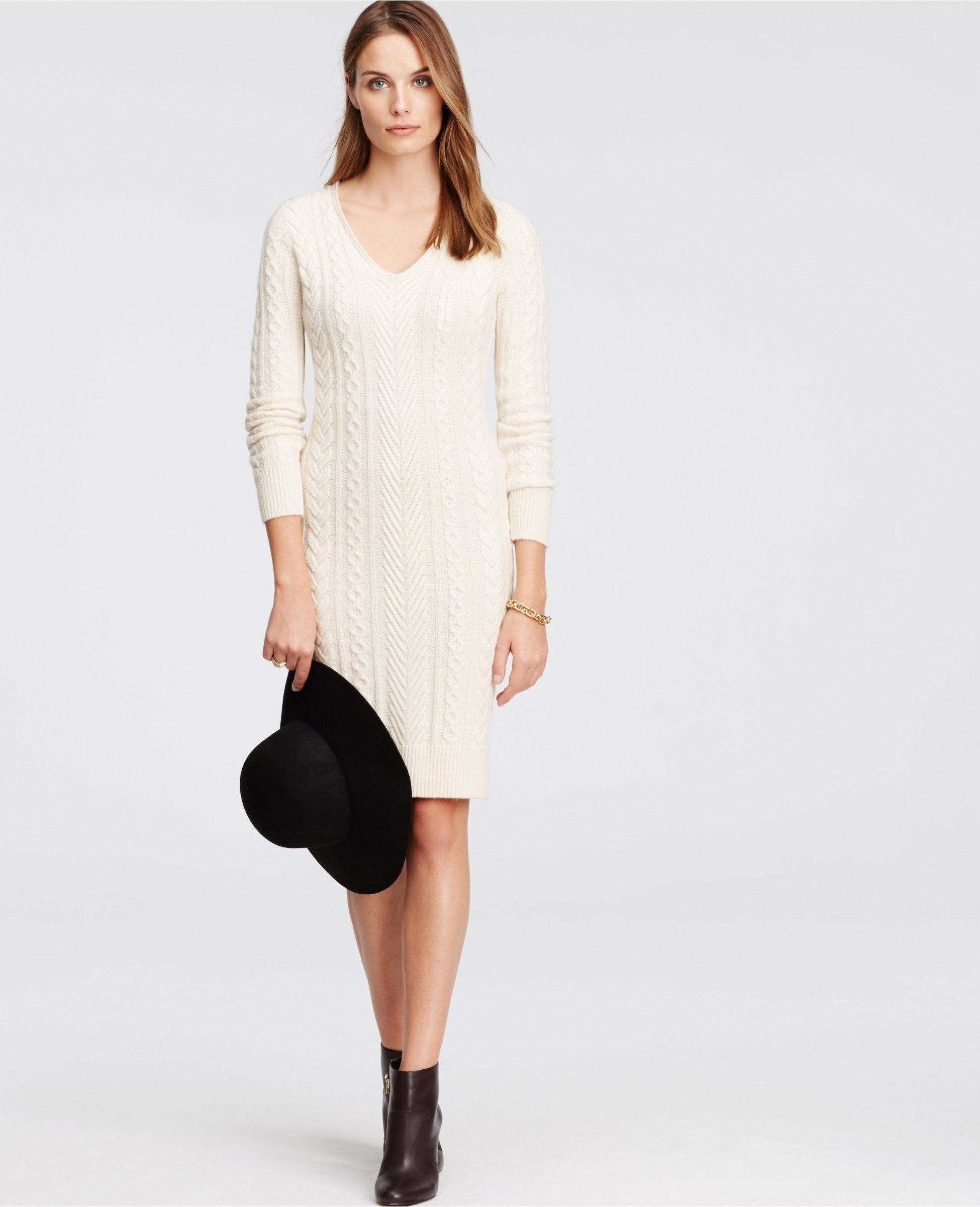 ann taylor sweater dress cable
