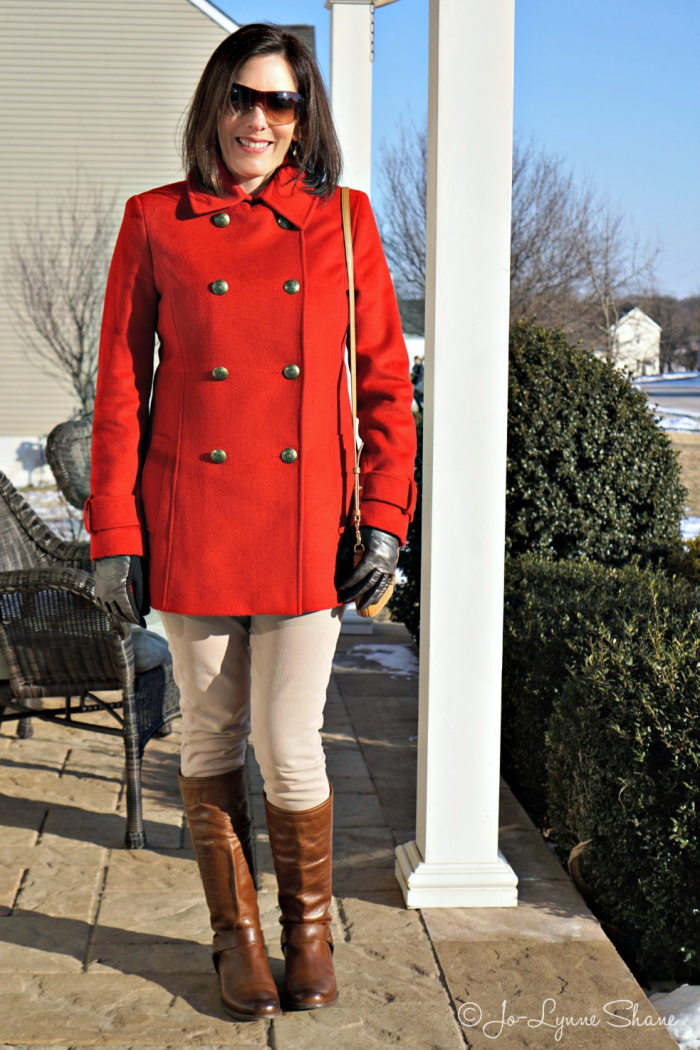Fashion-Over-40-Red-Peacoat