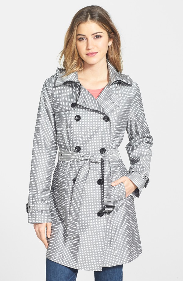 gingham trench
