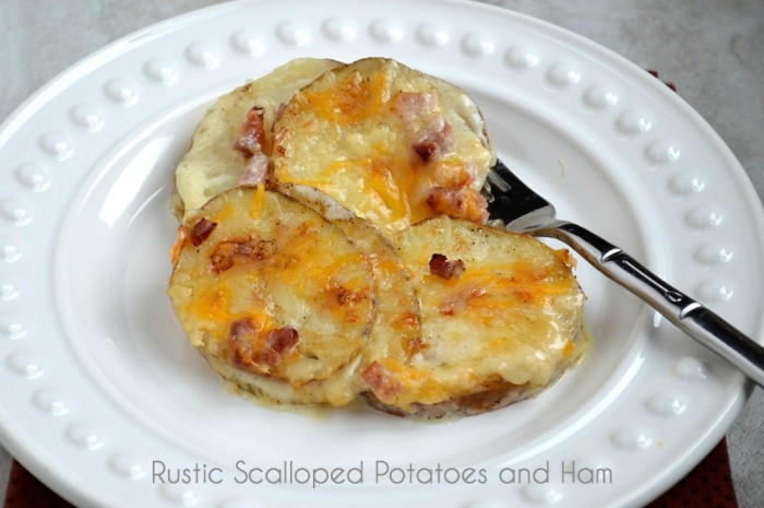 Rustic Scalloped Potatoes and Ham