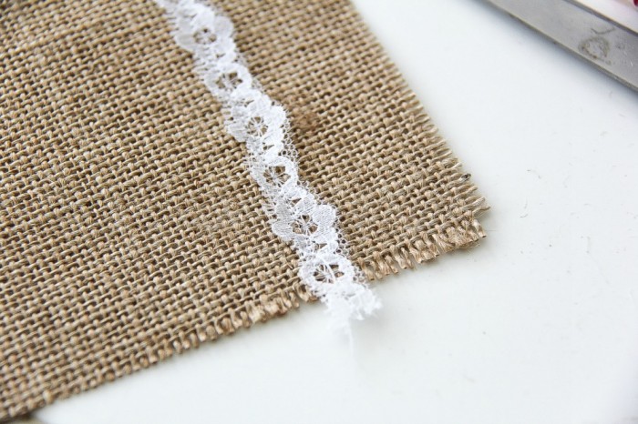 how to make a burlap cutlery pocket for parties and picnics