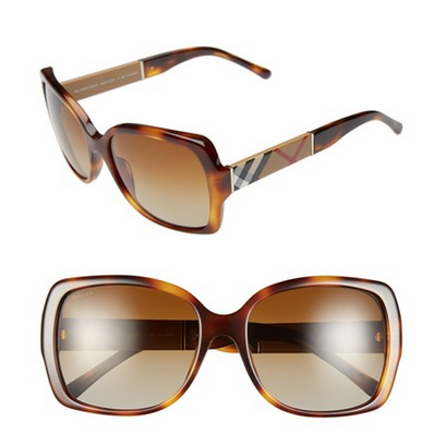 Burberry 58mm Polarized Sunglasses