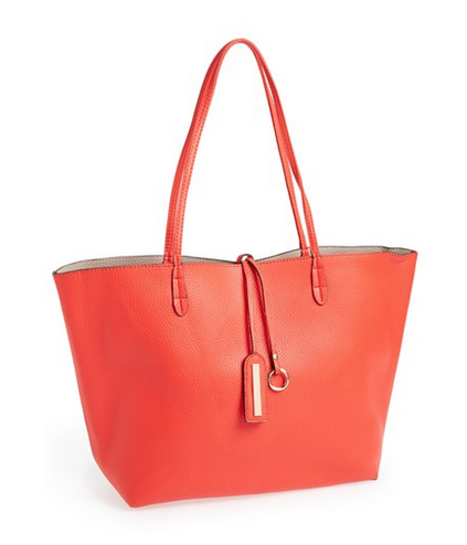 Street Level Reversible Faux Leather Tote