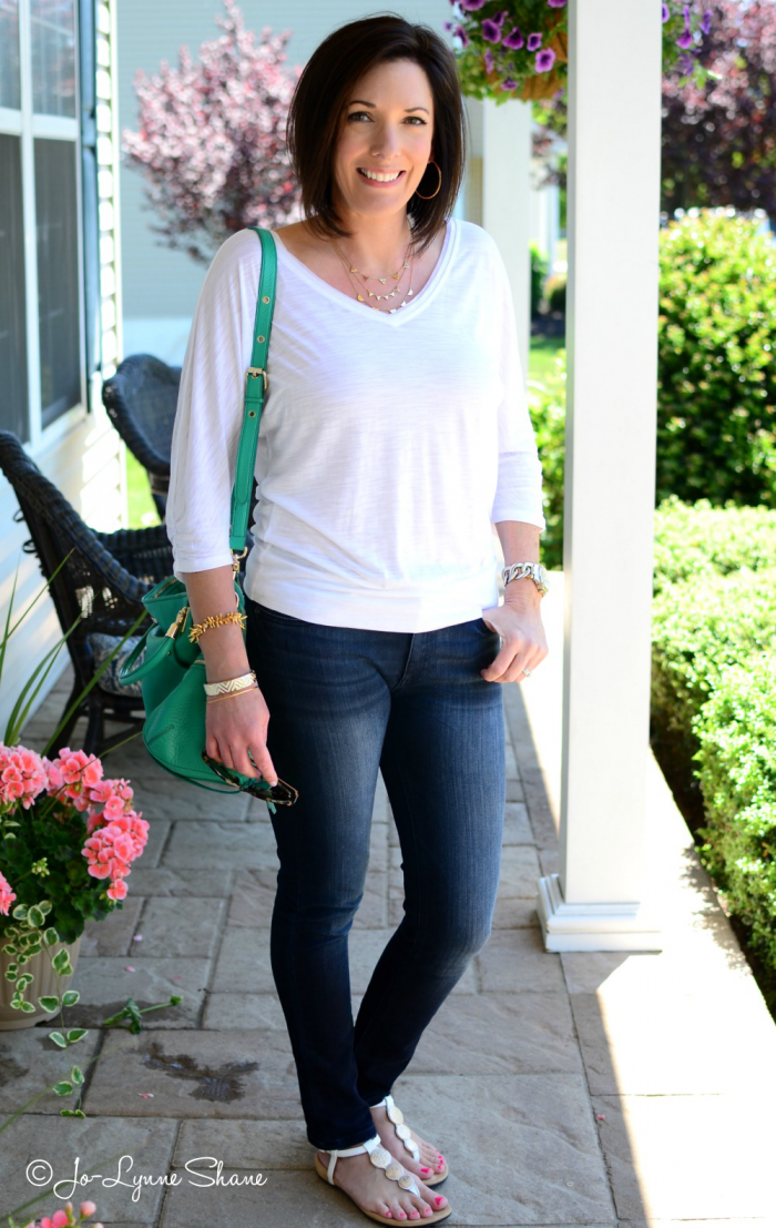 Fashion Over 40: Casual Summer Outfit: White and Denim