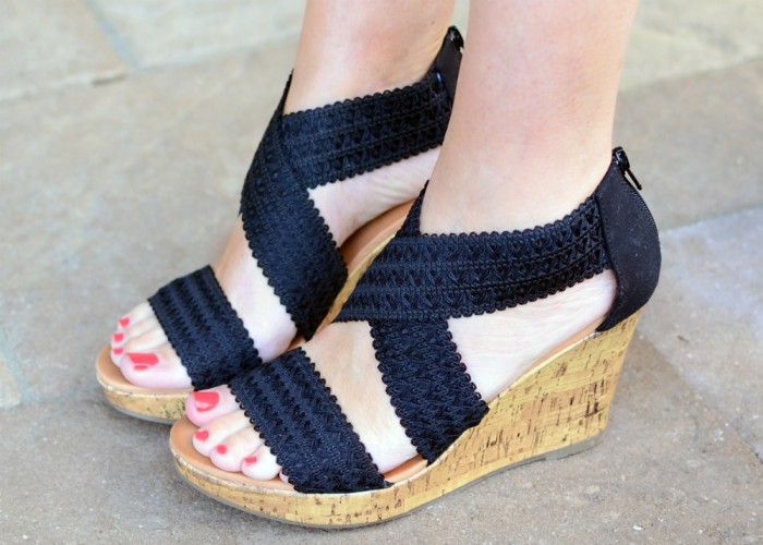 Payless Oasis High Wedge Sandals