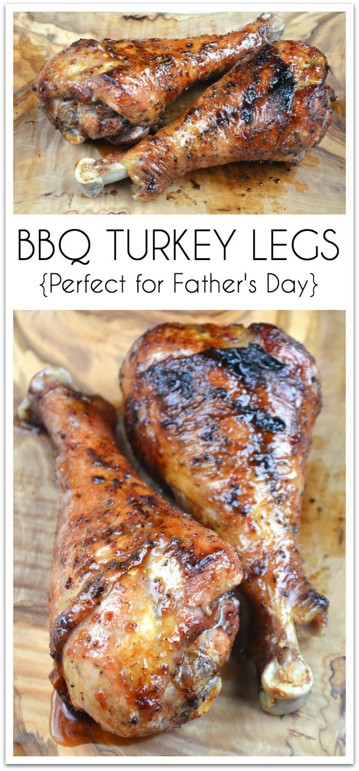 The perfect BBQ Grilled Turkey Leg Recipe - PERFECT for Father's Day!