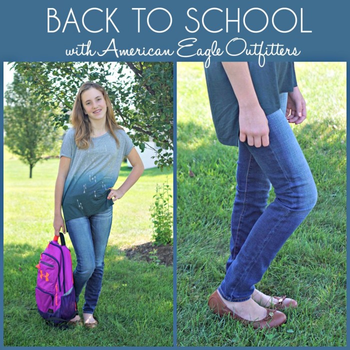 She's too cool for middle school in her new jeans from @americaneagle. AD #aeostyle