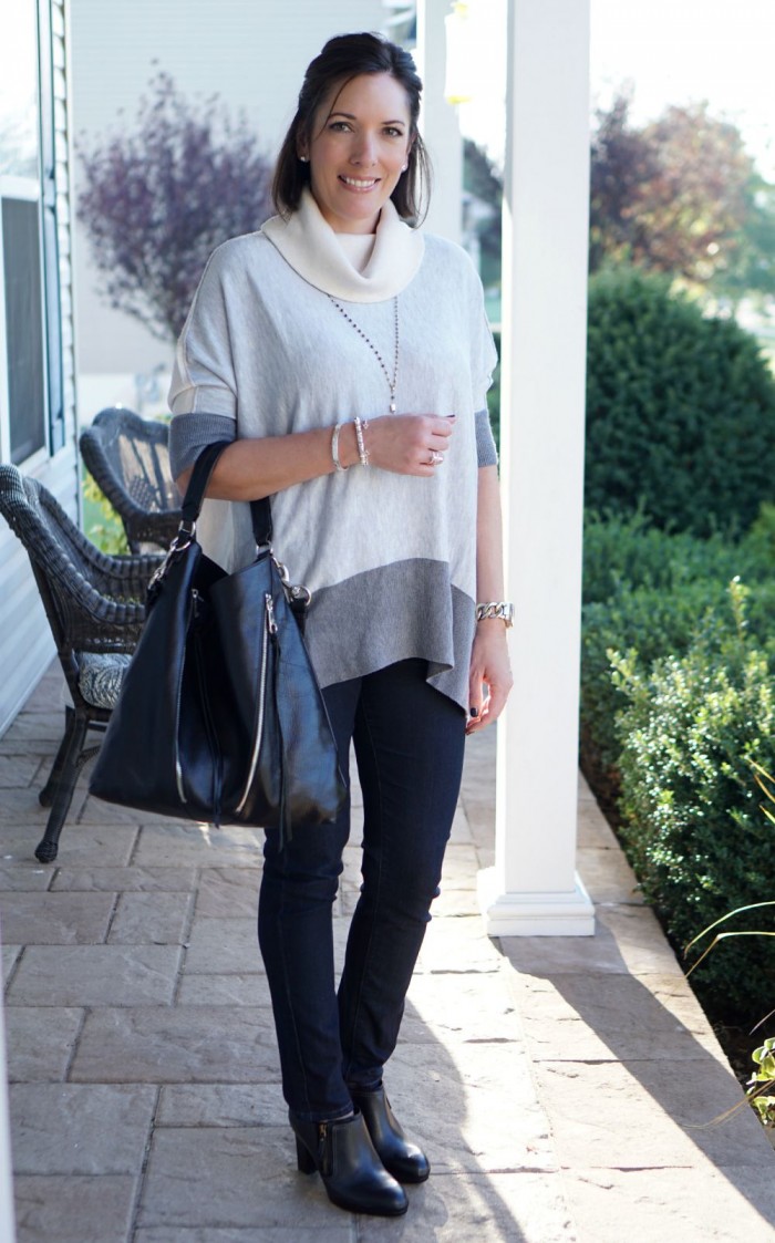 26 Days of Fall Outfits: Day 16 {Colorbock Turtleneck Tunic}