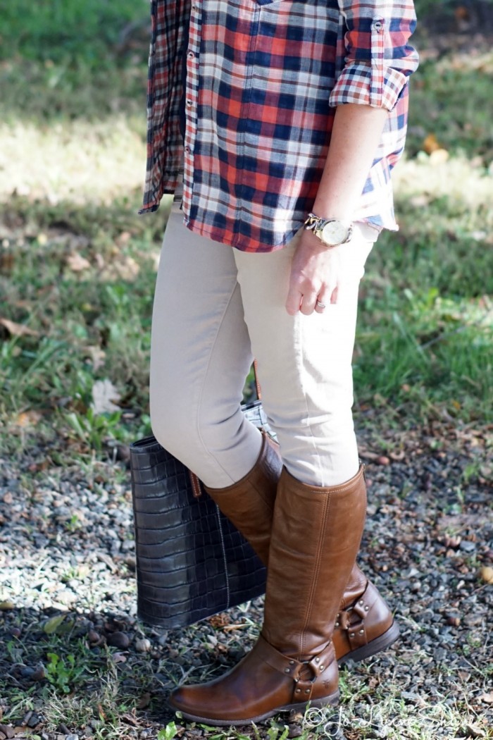 plaid with frye boots