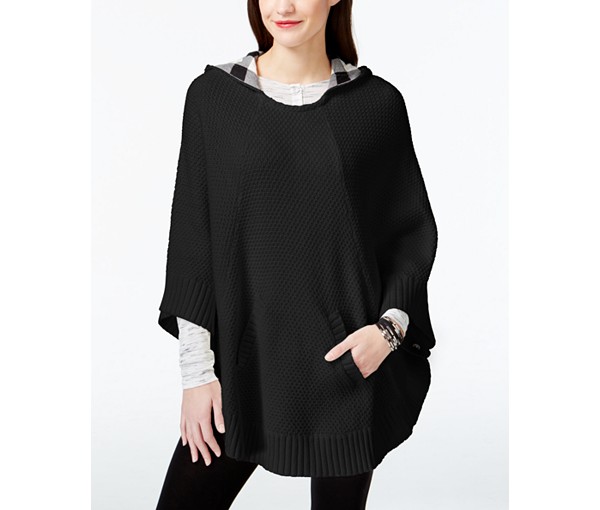 Bass Hooded Sweater Poncho