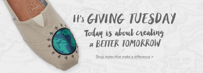 Giving Tuesday with TOMS