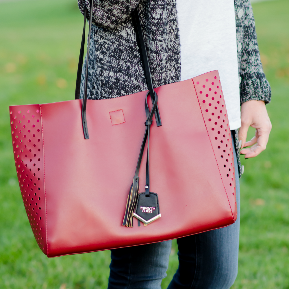 Poverty Flats Perforated Shopper Tote