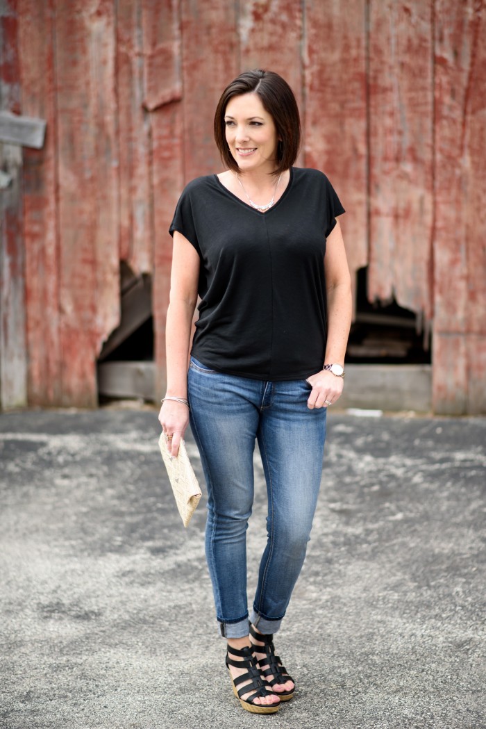 black-dolman-top-cuffed-skinnies-payless-caged-wedges-10