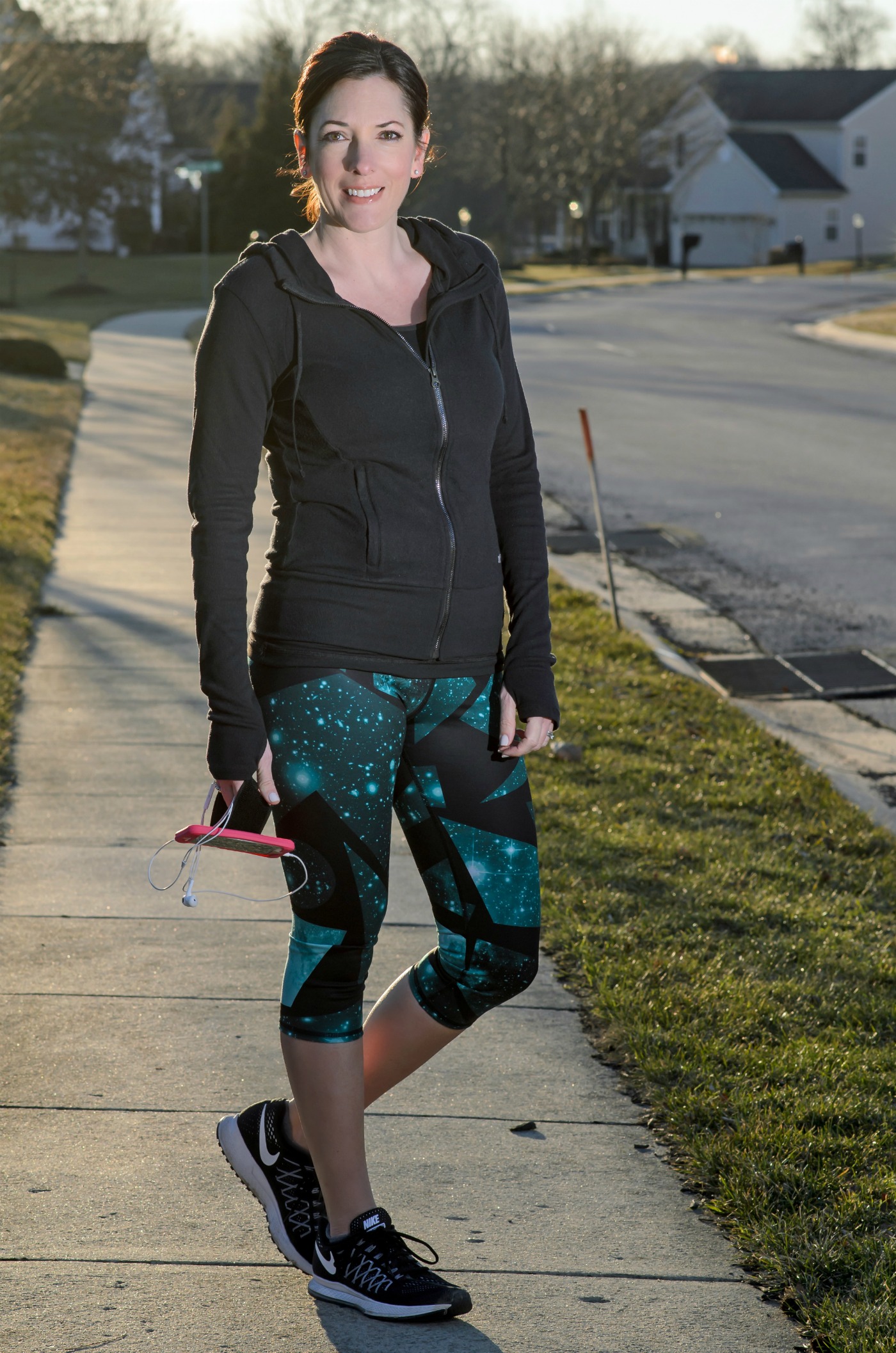 Spring Workout Clothes: Alo Leggings and Hoodie with Zella Double Scoop Neck Tank