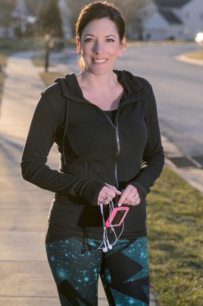 Spring Workout Clothes: Alo Fleece Hoodie with Zella Double Scoop Neck Tank