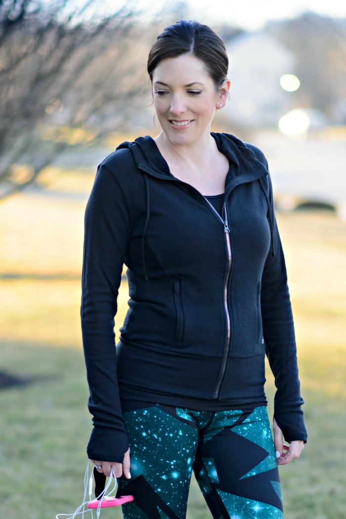 Spring Workout Clothes: Alo Hoodie with Zella Double Scoop Neck Tank