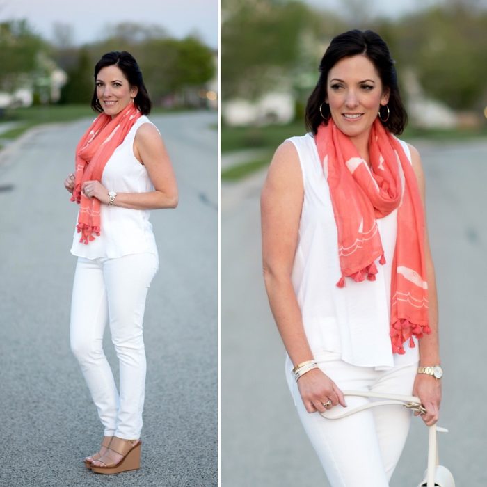how to style a spring scarf
