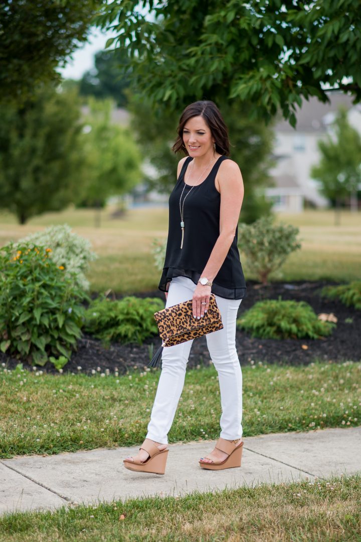 How to style a layered tank for a dressed-up casual summer outfit