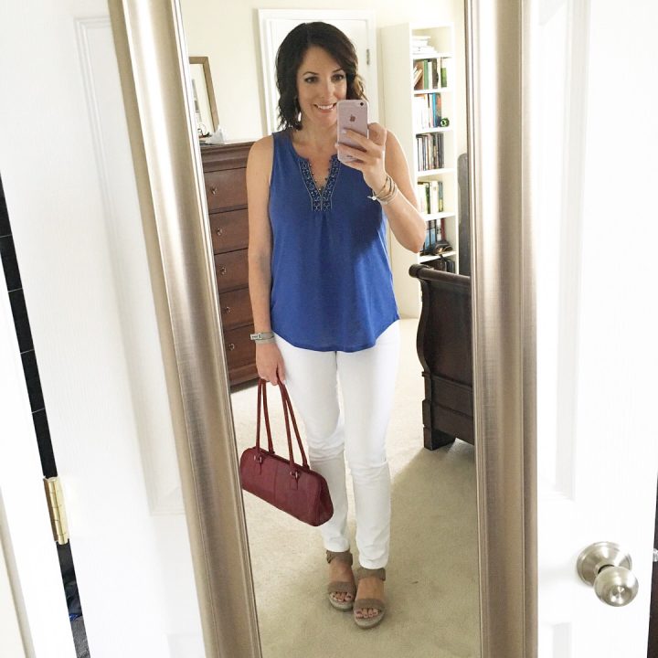red white and blue outfit