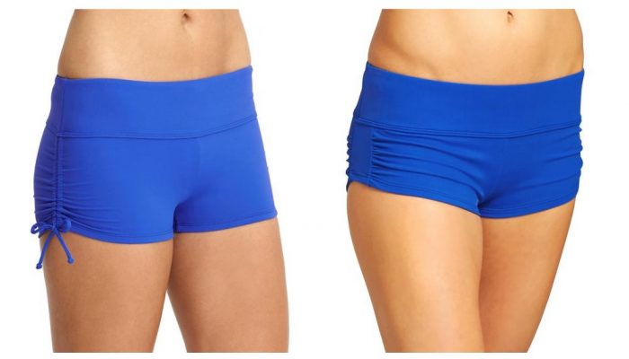 shirred shorts vs scrunch shorts