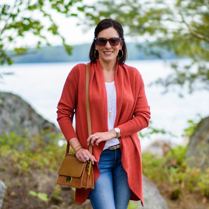 styling a cocoon cardigan for fall