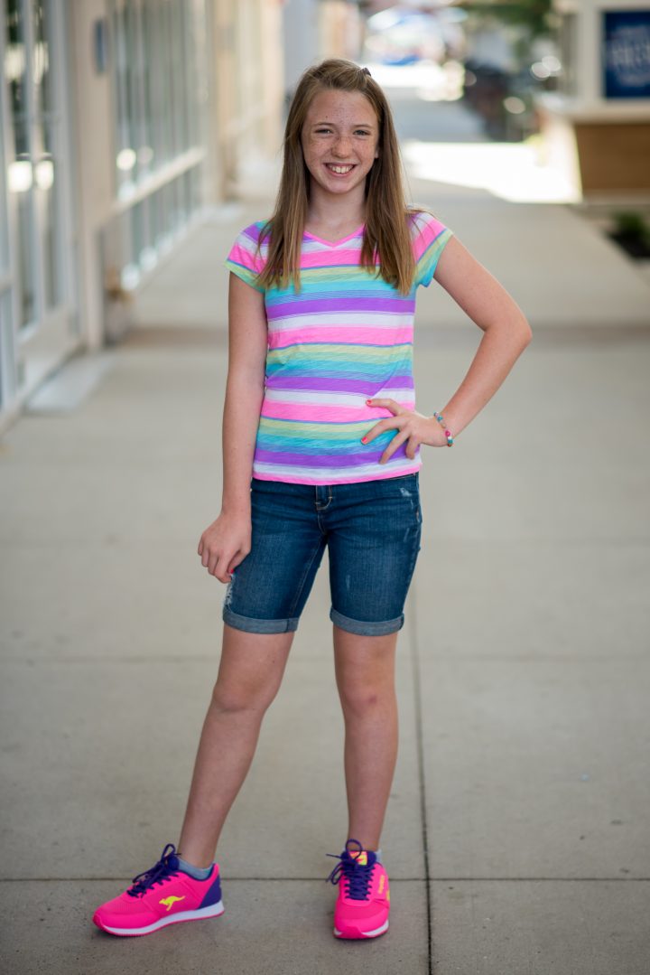 A cute and casual back to school outfit for girls featuring KangaRoos at Payless!