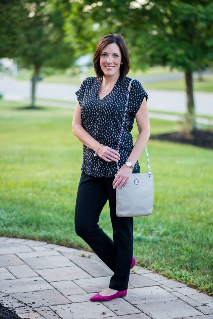 Two Ways to Wear a V-Neck Blouse | Fashion Over 40