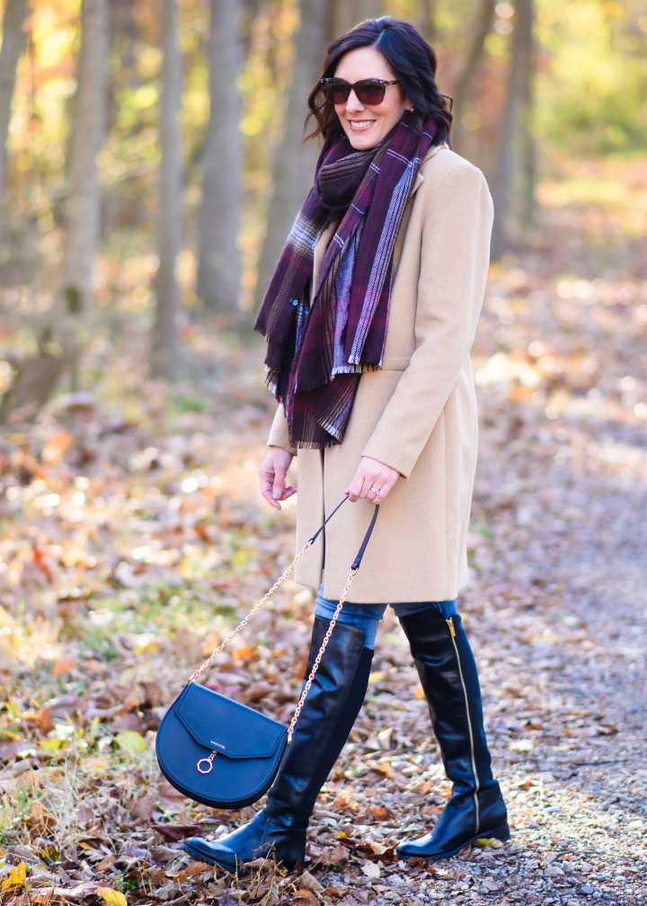 Winter Fashion | Casual Camel Coat Outfit featuring Ralph Lauren Wool Blend Reefer Coat