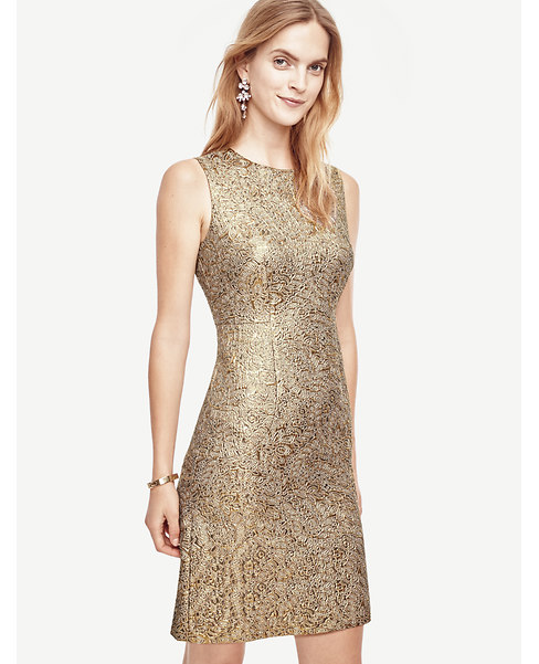 Holiday Party Dresses for 2016: Ann Taylor Shimmer Jacquard Flare Dress