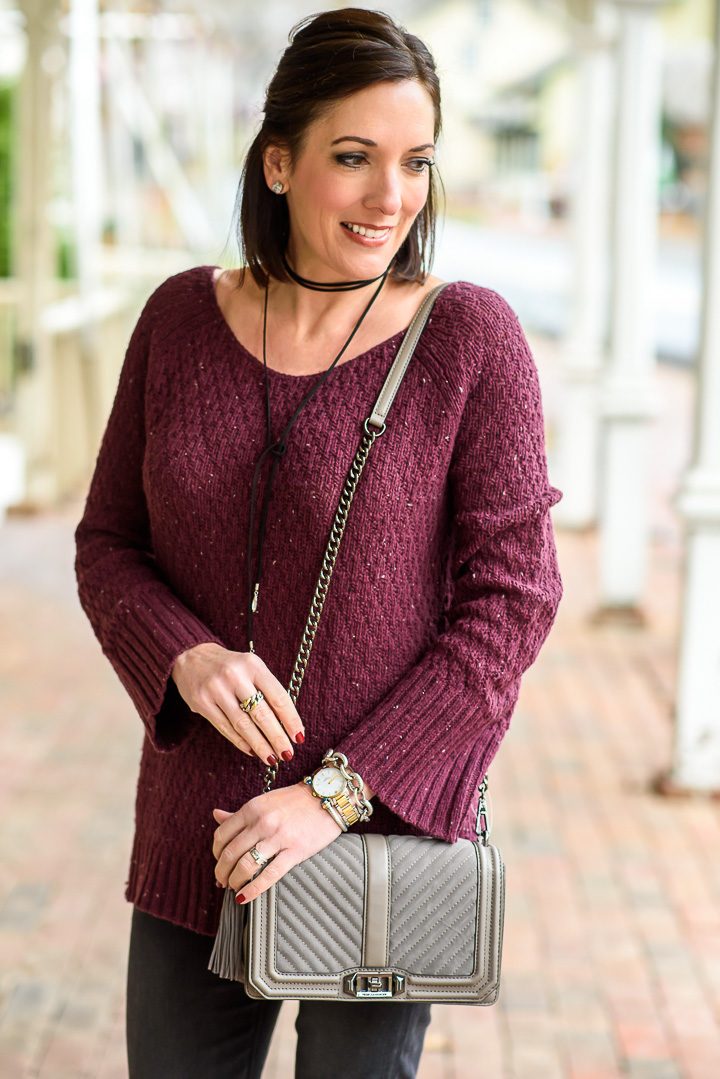 Holiday Gift Ideas: Hinge Slouchy Sweater and Rebecca Minkoff Love Crossbody 