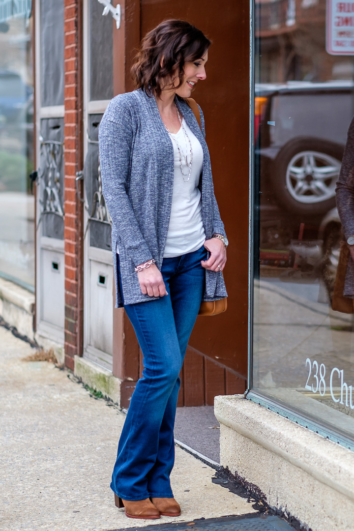 Wear Now & Later: LOFT Ribbed Open Cardigan