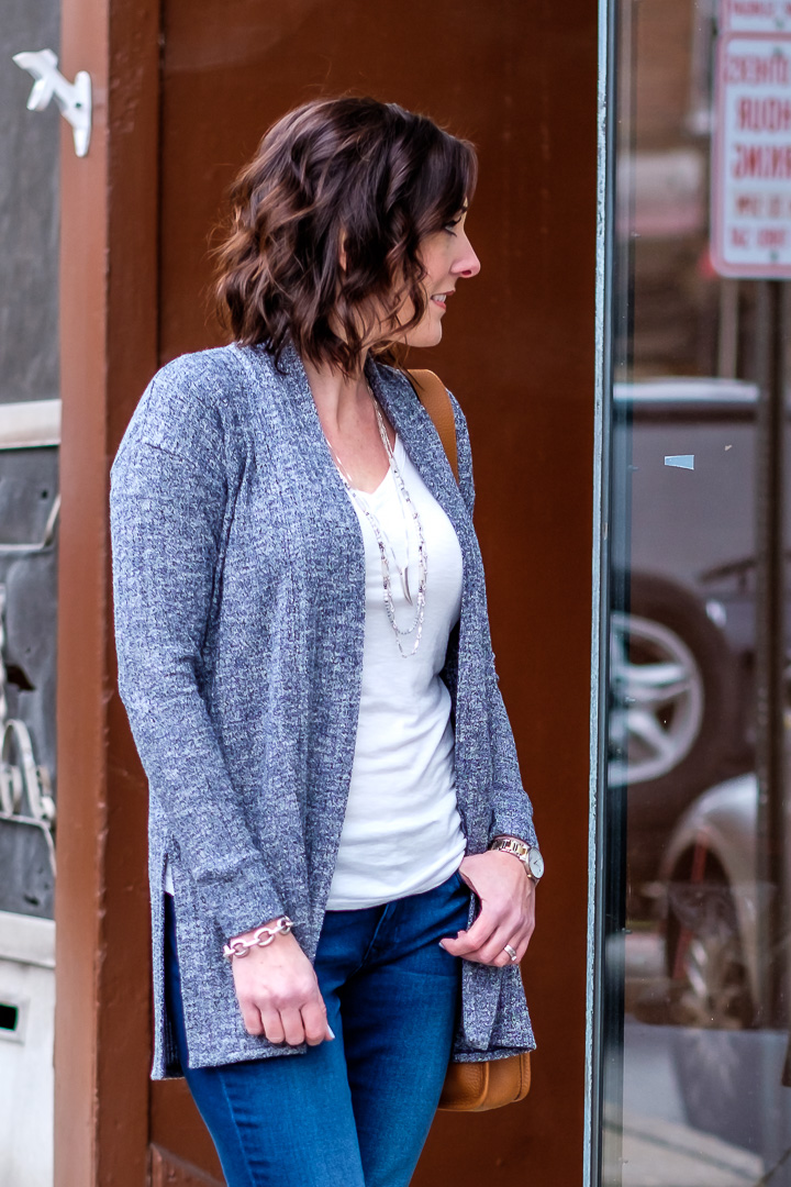 Wear Now & Later: LOFT Ribbed Open Cardigan