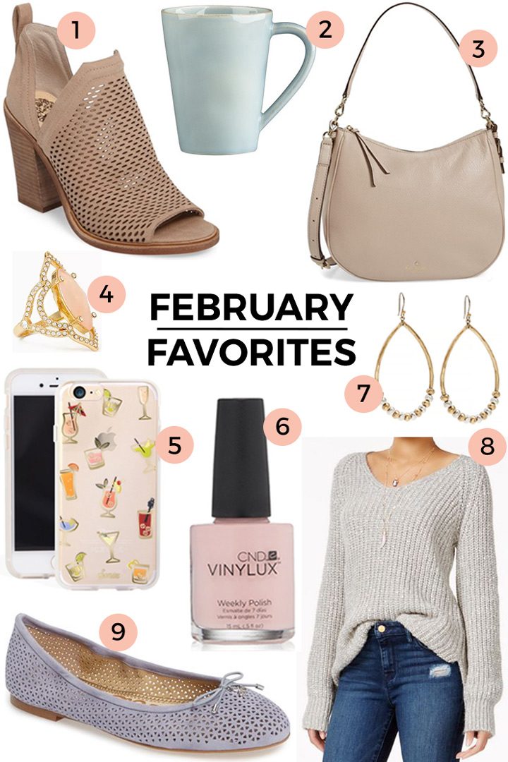 Rounding up my February Favorites including my go-to handbag for spring 2017 and the cutest iPhone 7 case!