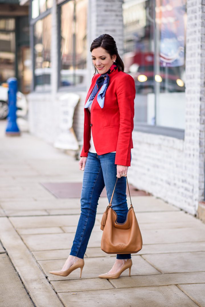 Pigment indlogering investering How to Style a Red Blazer & Jeans