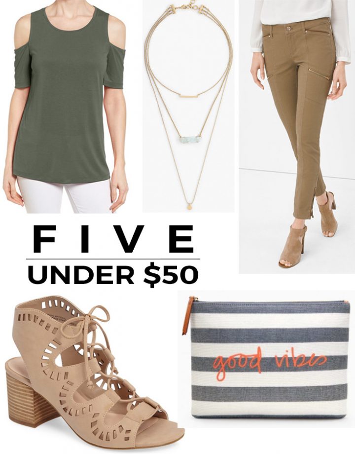 5 Under $50 - 5 fashionable items that are perfect for wearing right now, all priced under $50